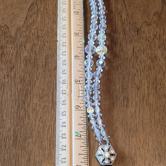 Vintage Aurora Borealis Crystal Necklace and Bracelet - Picture 10 of 10